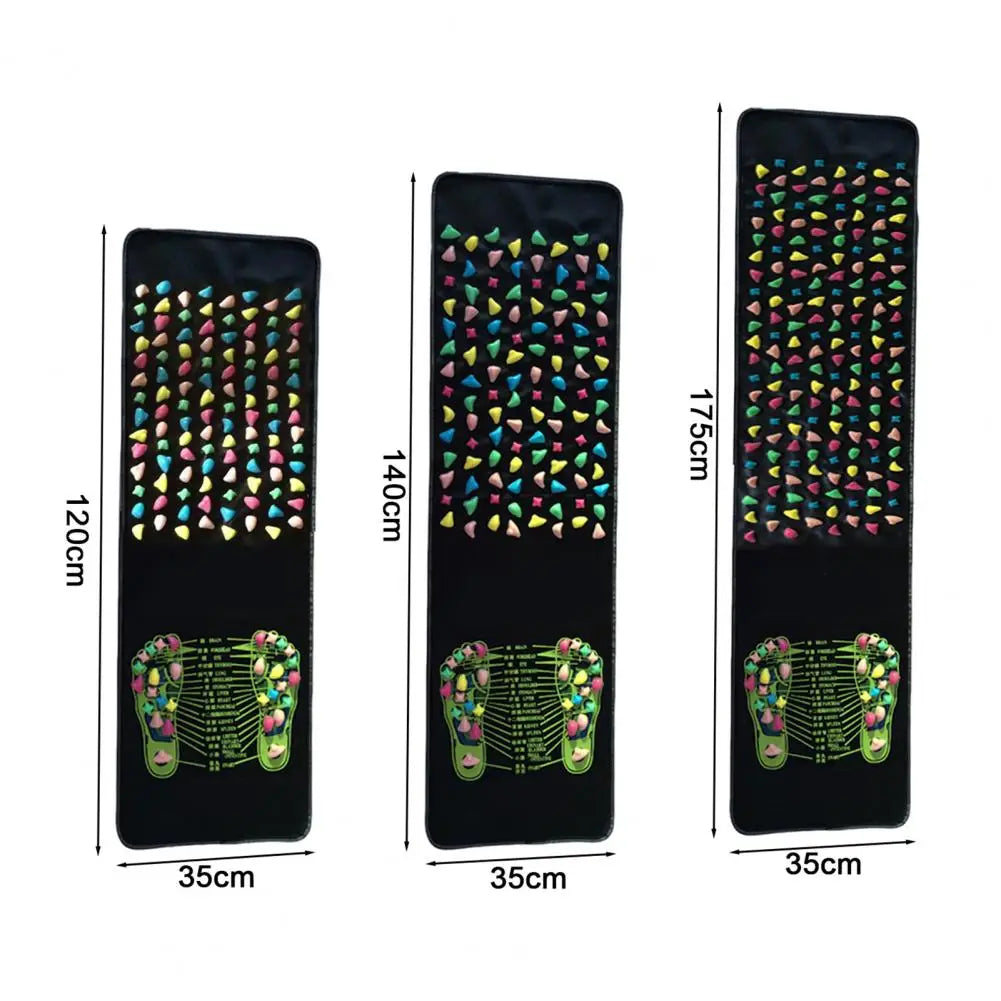 Foot Reflexology Massager Mat Feet Pain Relief Muscle Relaxation Kids Adults Anti-Slip Acupressure Pad Stone Walking Massage